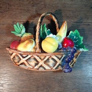 Vintage Enesco Ceramic Fruit Basket